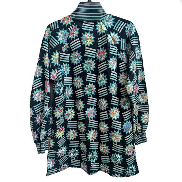 Johnny Was NWT Chelsea Midi Bomber Jacket Embroidered Duster Coat Sz S Oversized - Picture 2 of 6